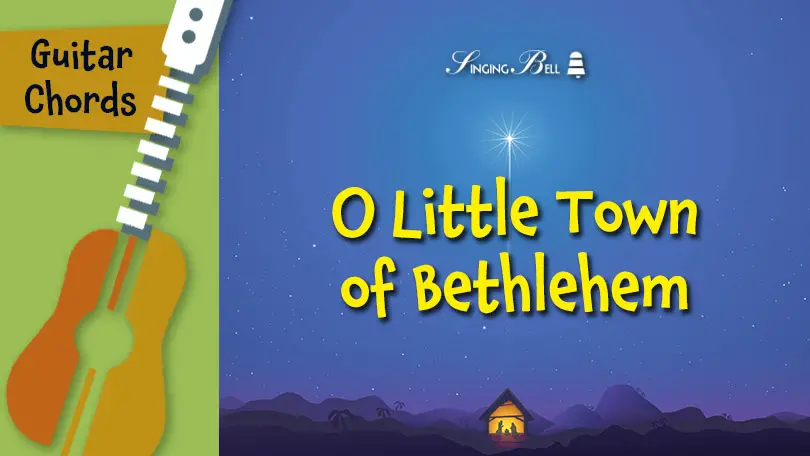 O Little town of Bethlehem guitar chords tabs sheet music printable PDF - free download