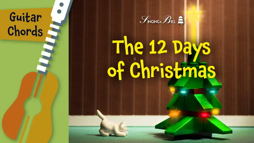 The 12 Days of Christmas guitar chords tabs sheet music printable PDF - free download