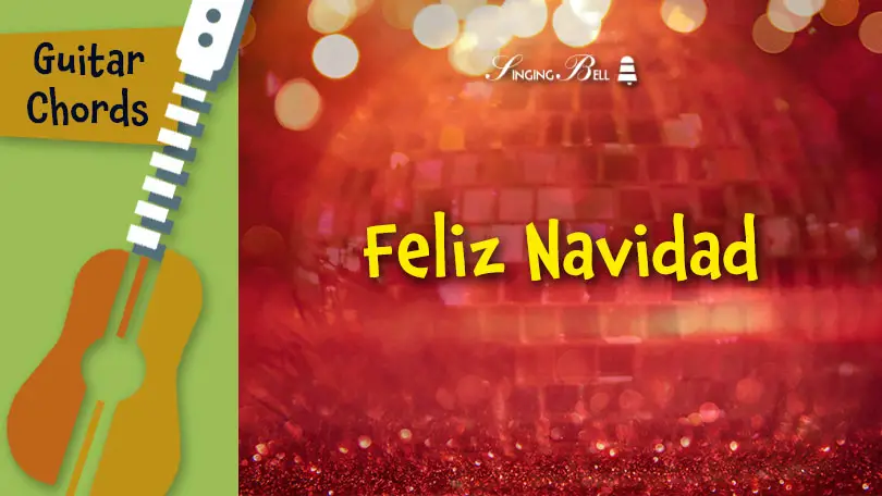 Feliz Navidad guitar chords tabs sheet music printable PDF - free download