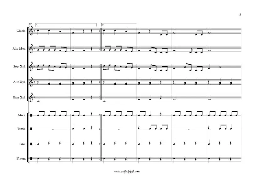 La_Cucaracha orff-sheet-music-pdf-singing-bell-3