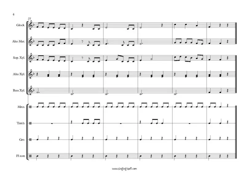 La_Cucaracha orff-sheet-music-pdf-singing-bell-4