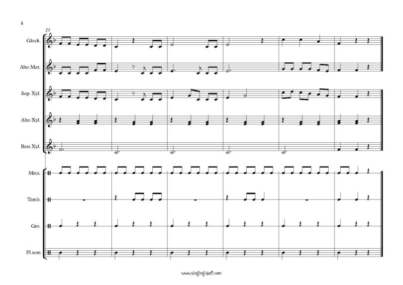 La_Cucaracha orff-sheet-music-pdf-singing-bell-4