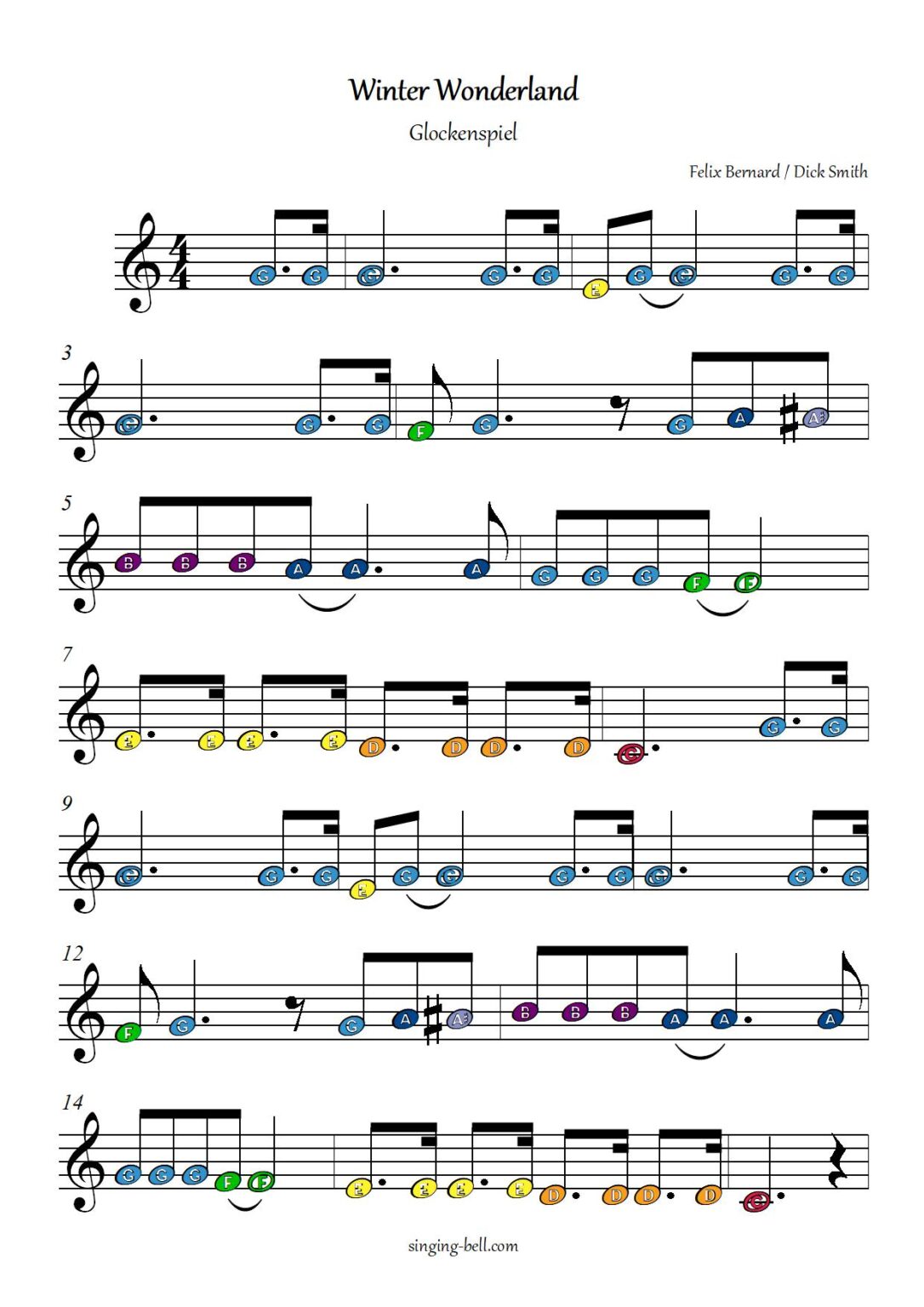 29 Free Christmas Sheet Music for Glockenspiel / Xylophone