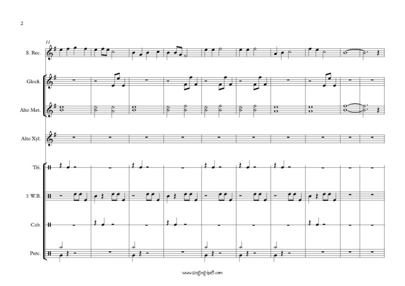 Sakura orff-sheet-music-pdf-singing-bell p.2