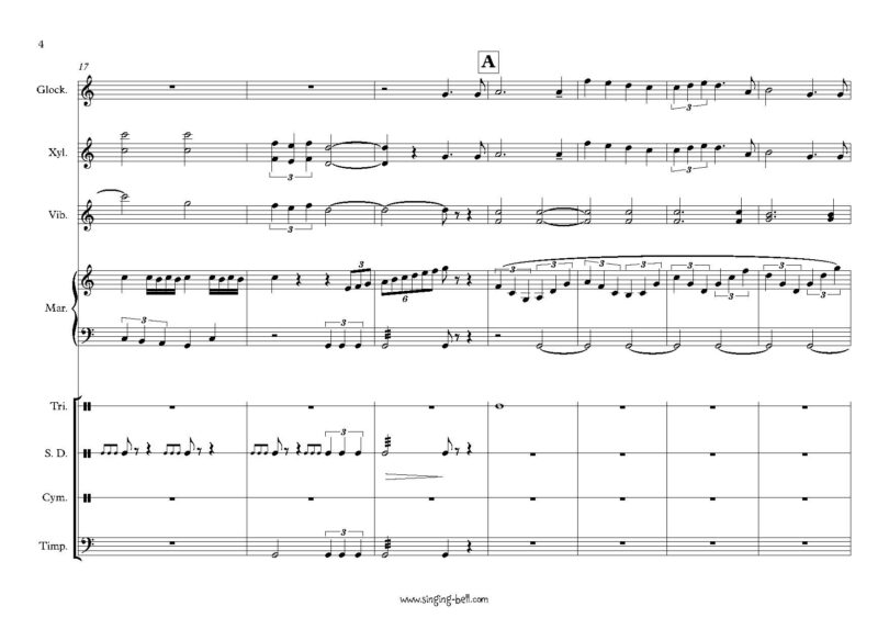 Star_Wars_-percussion-sheet-music-singing-bell_Page_4 : Singing Bell Star Wars main theme percussion sheet music pdf p.4