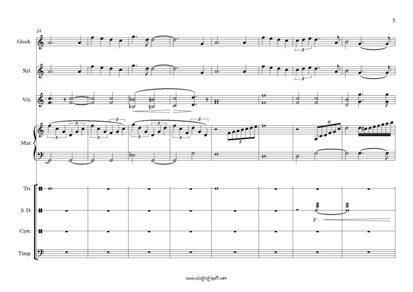 Star Wars main theme percussion sheet music pdf p.5