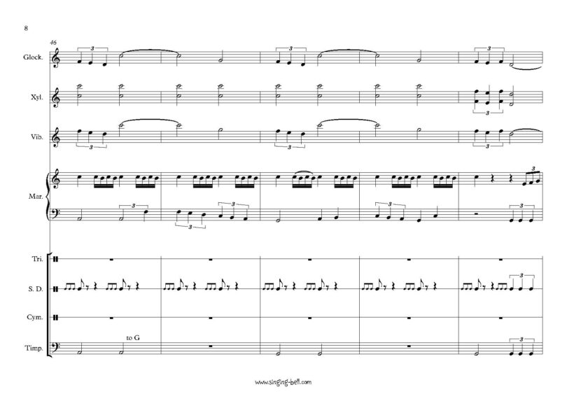 Star Wars main theme percussion sheet music pdf p.8