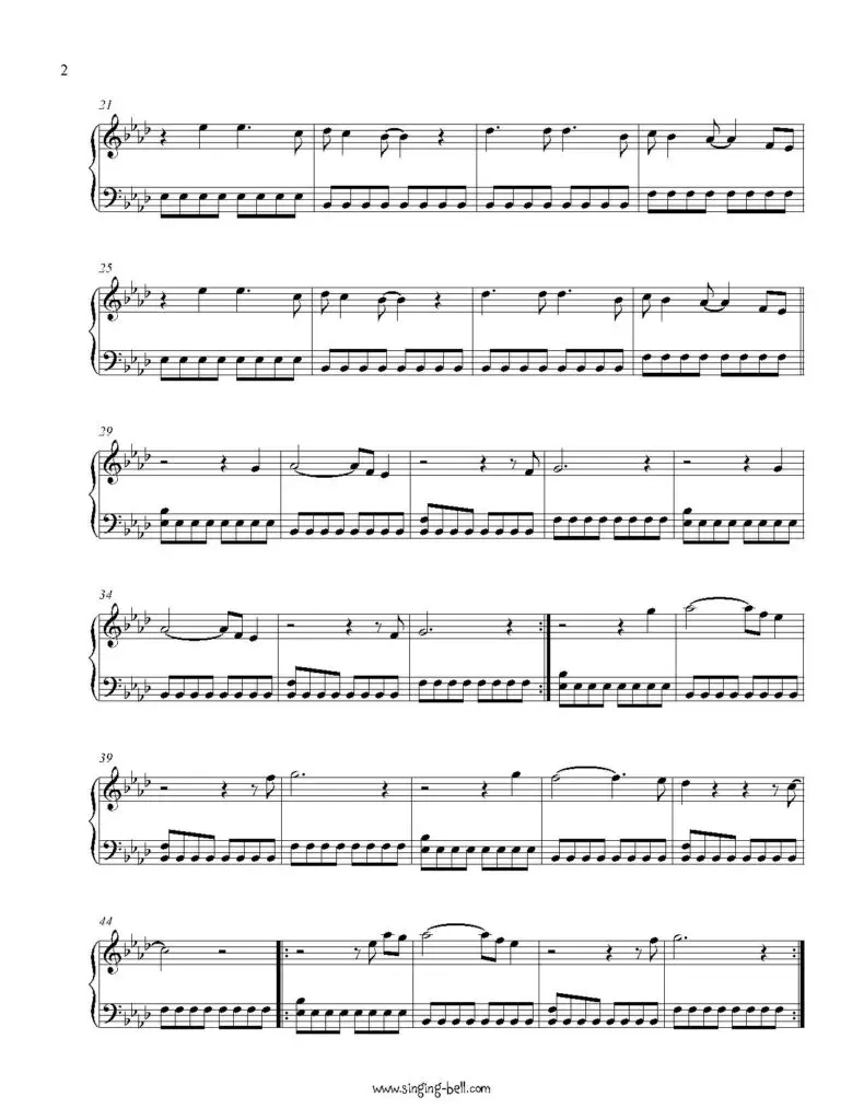 Clocks Coldplay Marimba arrangement sheet music pdf p.2