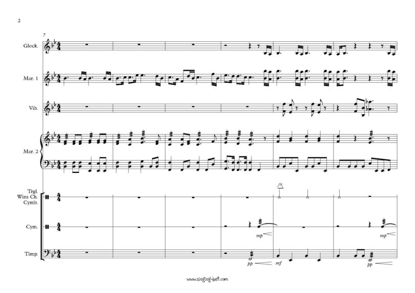 Jurassic Park percussion ensemble Sheet Music pdf p.2