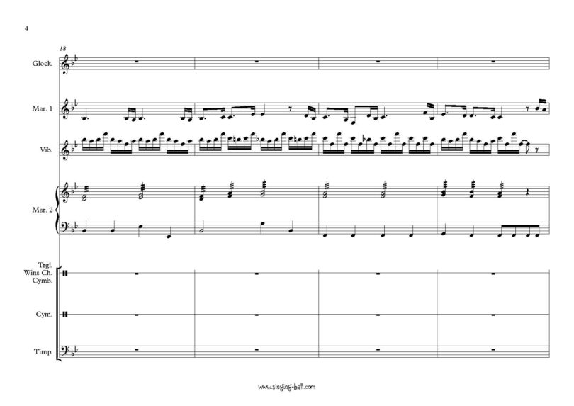 Jurassic Park percussion ensemble Sheet Music pdf p.4