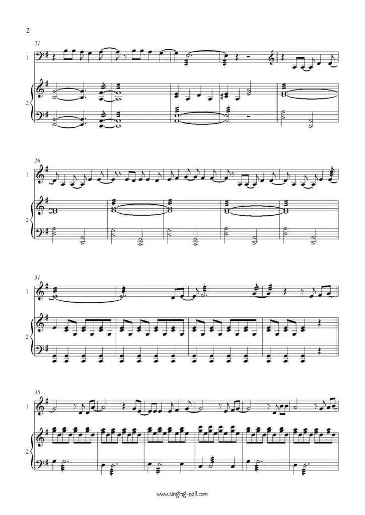 Let it Go Frozen marimba arrangement sheet music pdf p.2