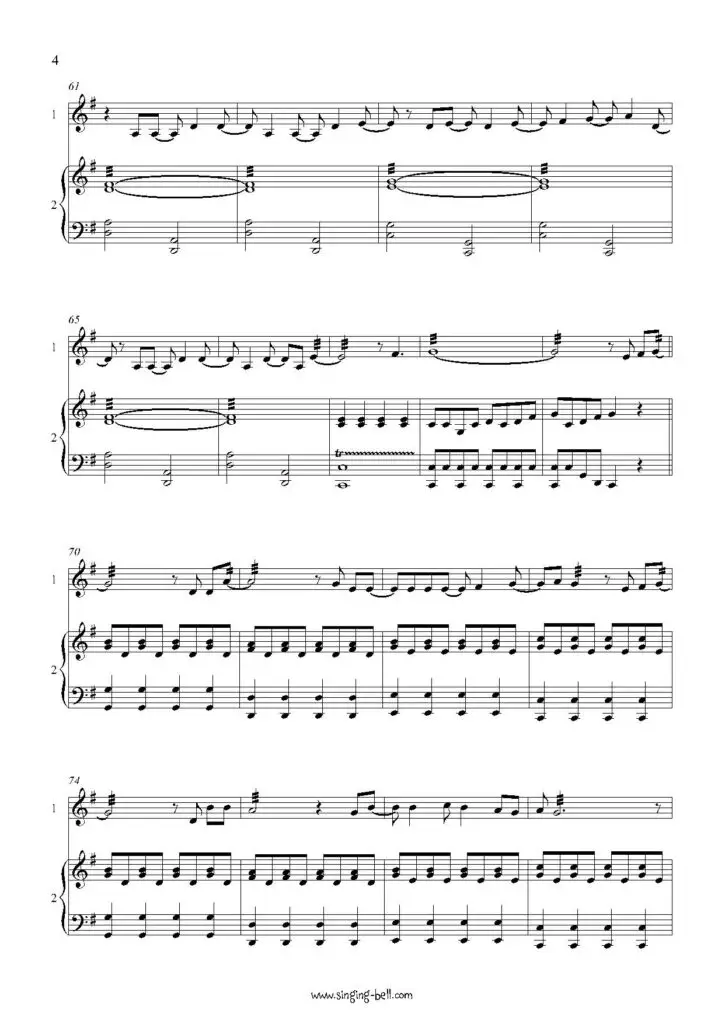 Let it Go Frozen marimba arrangement sheet music pdf p.4