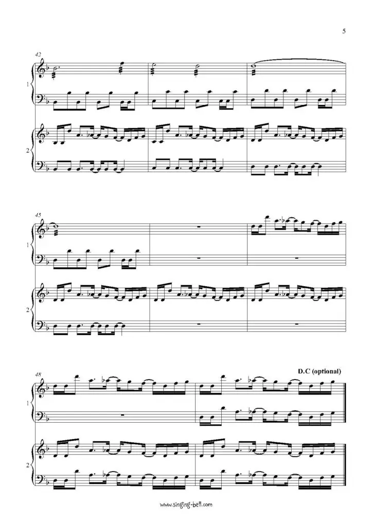Megalovania 2 marimbas arrangement sheet music pdf p.5
