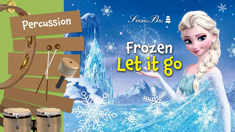 Let it Go Frozen marimba arrangement singing bell