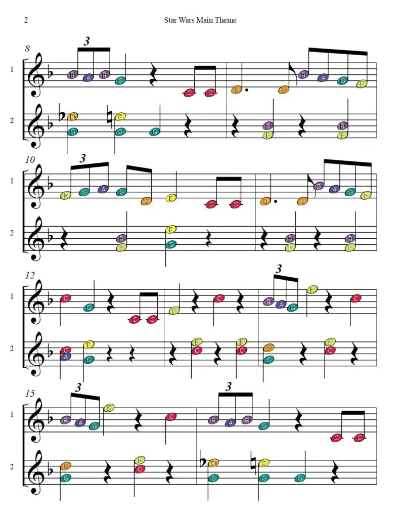 Star Wars Main Theme Boomwhackers chords p.2