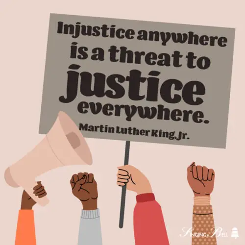 Martin Luther King Jr quote about injustice.