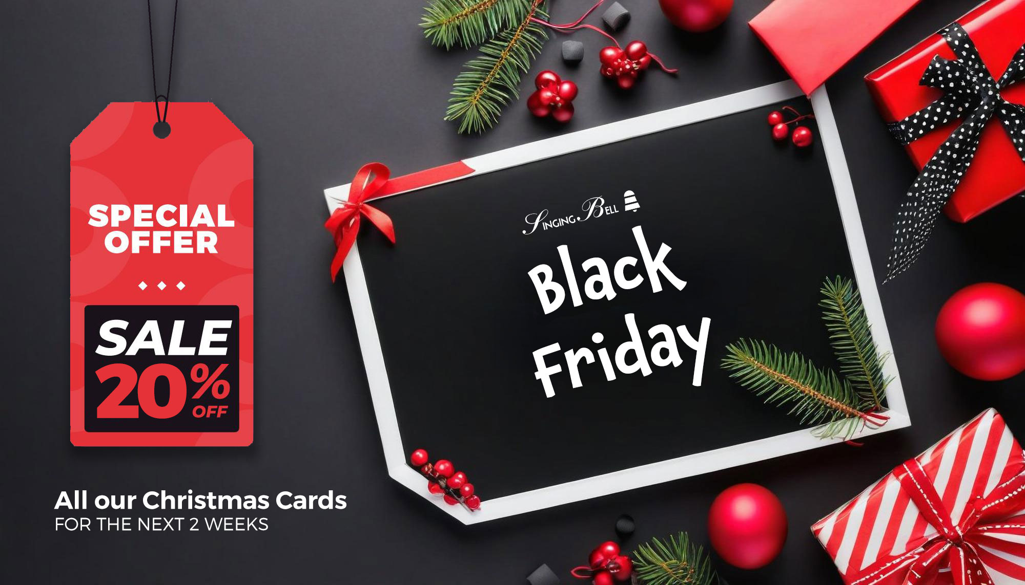 2024-Black-Friday-Offer-Christmas-Cards : Singing Bell Black Friday Sale 2024