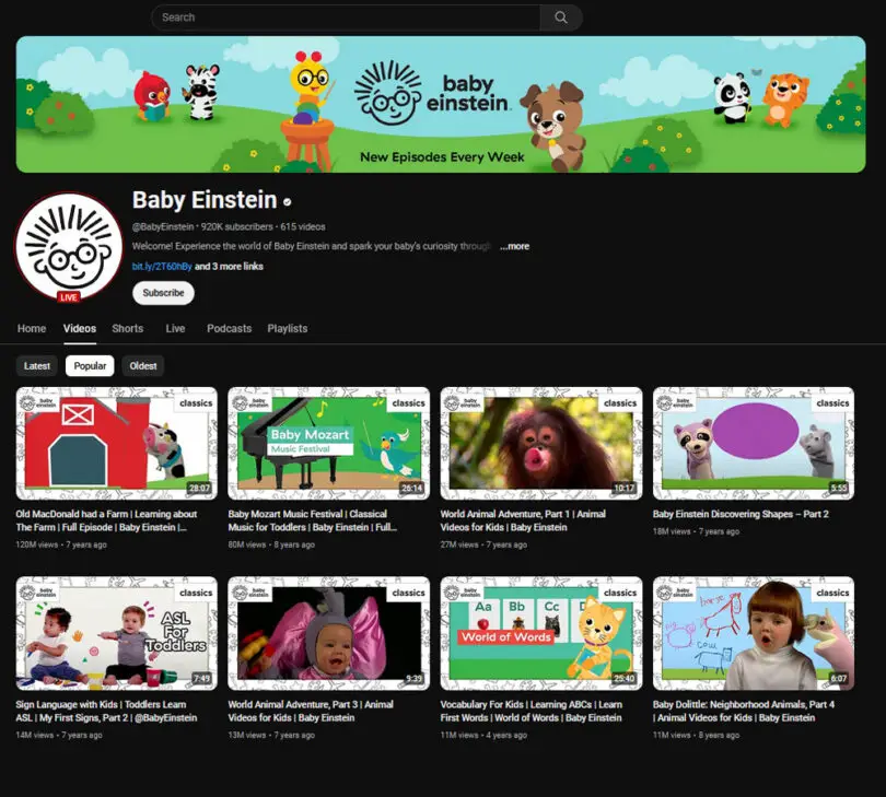 Baby-Einstein-YouTube-channel : Singing Bell