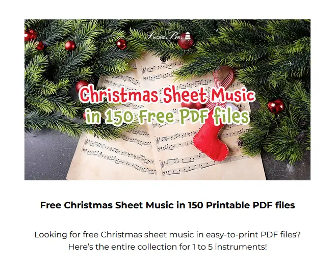 image : Singing Bell Access to Sheet music