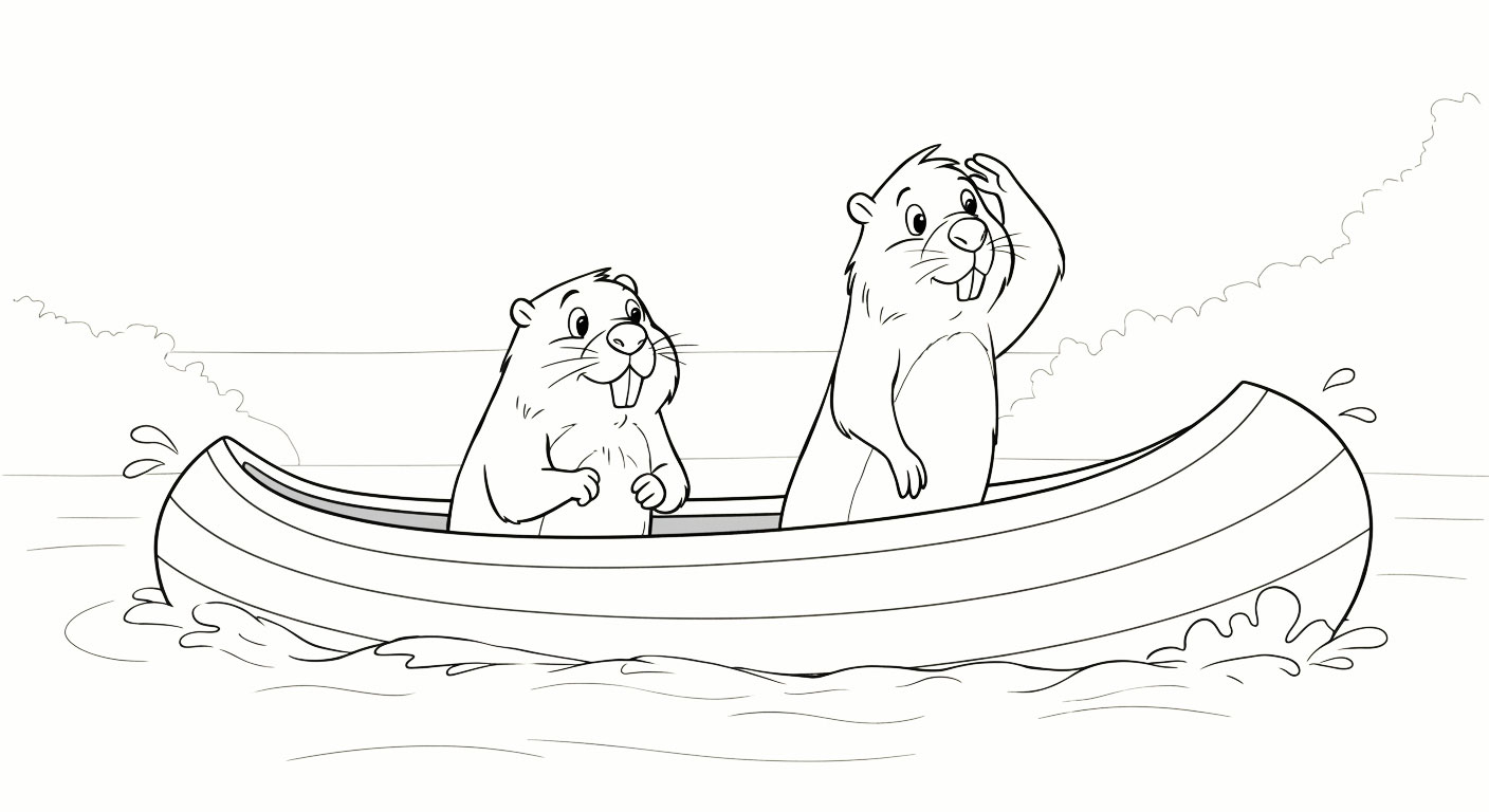 Row Row Row your boat coloring page