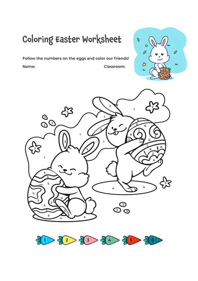 Easter Coloring Worksheet