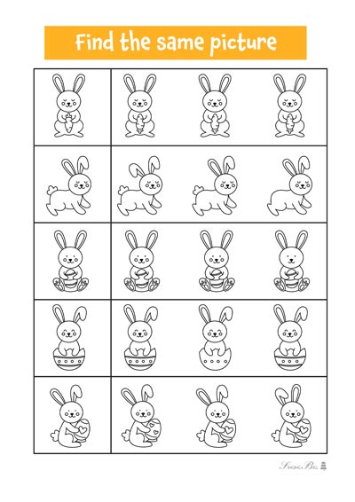 Easter Find the same picture