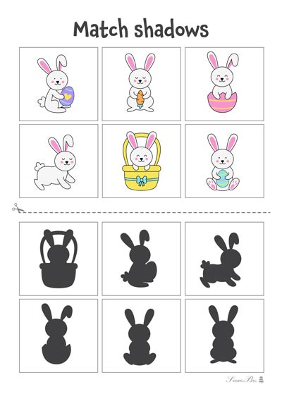 Easter Match shadows game